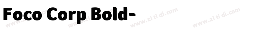 Foco Corp Bold字体转换
